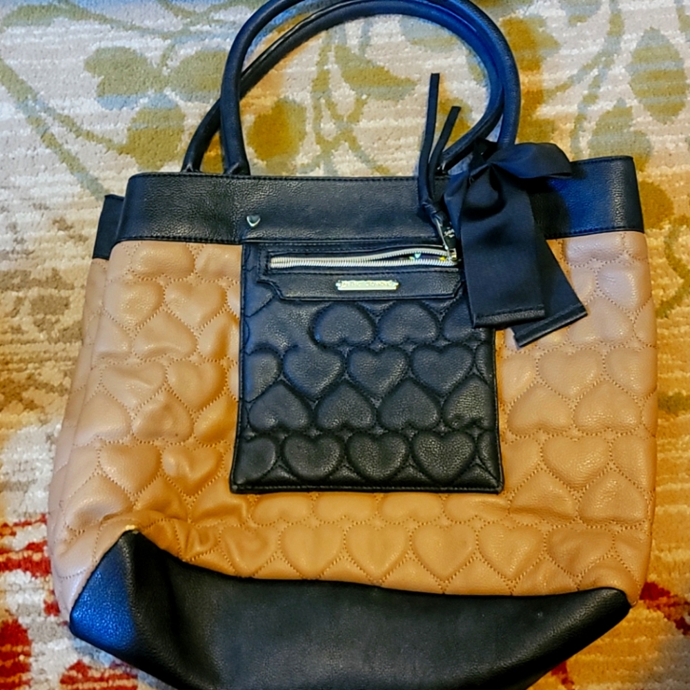 Black and brown betsey Johnson tote